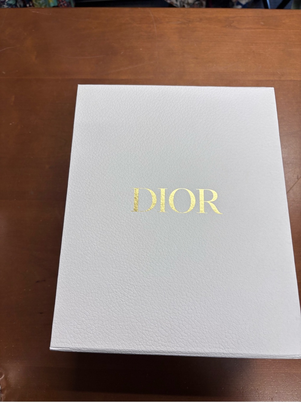 Dior White Box with Gold Logo